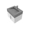 Castello Usa Nile 24-inch White Vanity Set with Gray Top and Chrome Handles CB-MC-24W-CHR-2053-GR - alternate 2